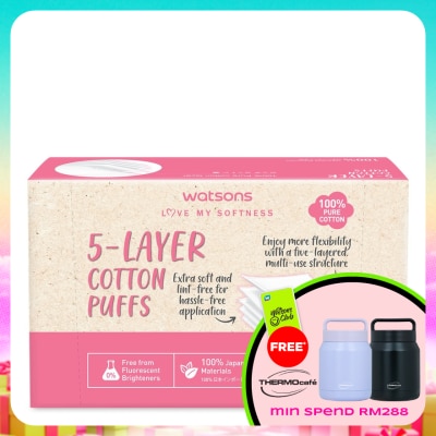WATSONS - 5-Layer Cotton Puffs 80s