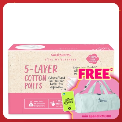 WATSONS 5-Layer Cotton Puffs 80s