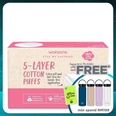 WATSONS 5-Layer Cotton Puffs 80s