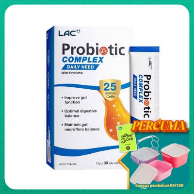 LAC - Probiotic Complex 25 Billion Lemon Flavor 15g x 30s