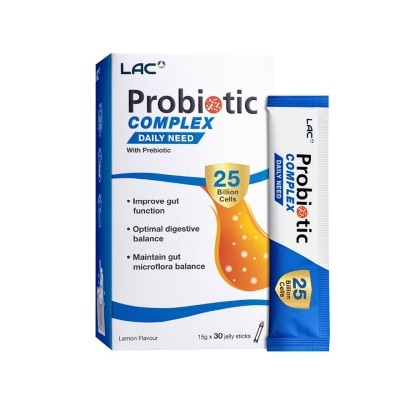 LAC Probiotic Complex 25 Billion Lemon Flavor 15g x 30s