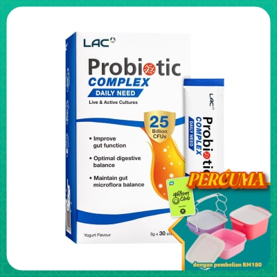 LAC - Probiotic Complex 25 Billion Yogurt Flavor 3g x 30s