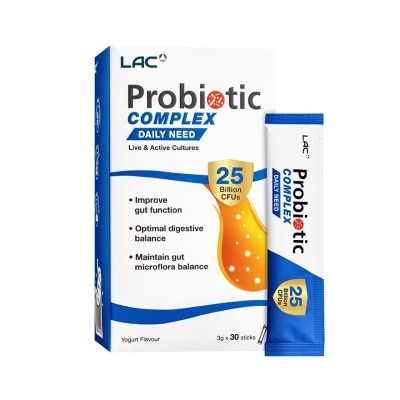 LAC Probiotic Complex 25 Billion Yogurt Flavor 3g x 30s