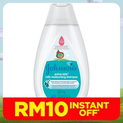 JOHNSON'S Active Kids Milk Moisturising Shampoo 200ml