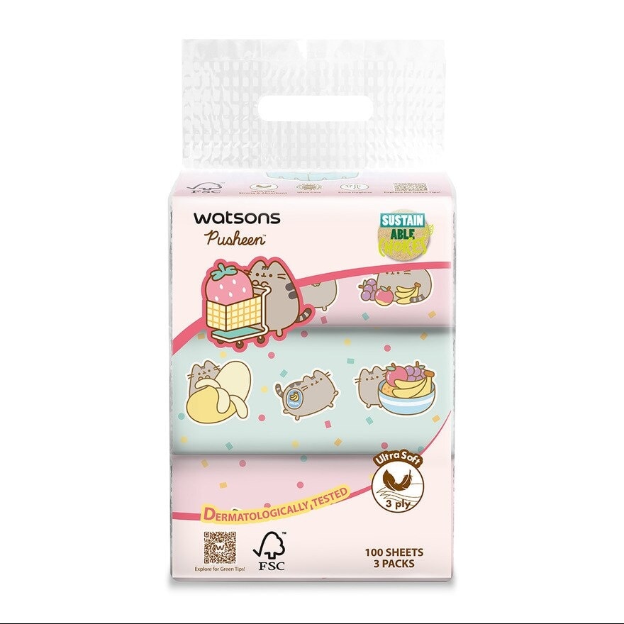 Pusheen Petit Travel Tissue 3X100S