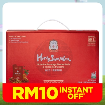 JUNG KWAN JANG Botanical Beverage Blended Herb & Korean Red Ginseng Hong Sam Won 50mlx15s