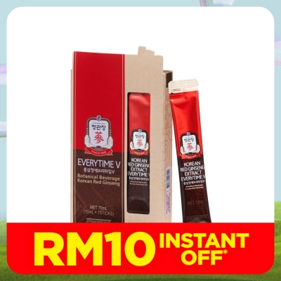 JUNG KWAN JANG Botanical Beverage Korean Red Ginseng Everytime V 10mlx7s