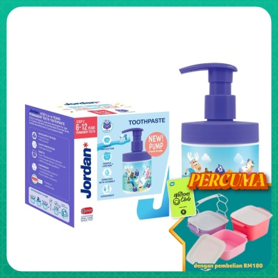 JORDAN - Kids Step 2 6-12 Years Toothpaste Pump Grape 188g