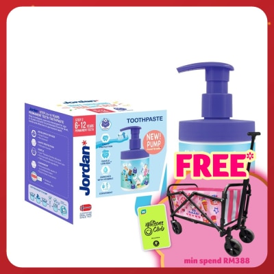 JORDAN Kids Step 2 6-12 Years Toothpaste Pump Grape 188g