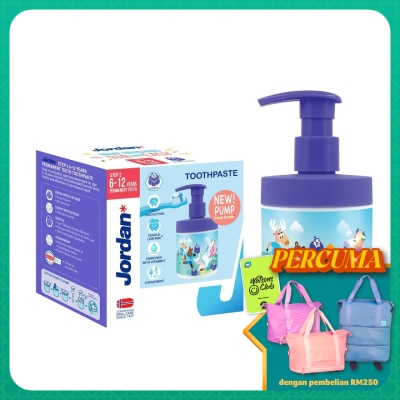 JORDAN Kids Step 2 6-12 Years Toothpaste Pump Grape 188g