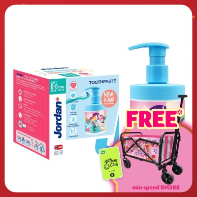 JORDAN Kids Step 1 0-5 Years Toothpaste Pump Strawberry 188g