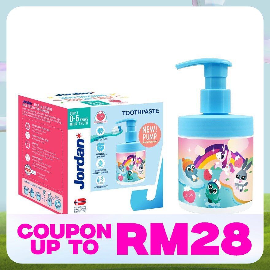 Kids Step 1 0-5 Years Toothpaste Pump Strawberry 188g