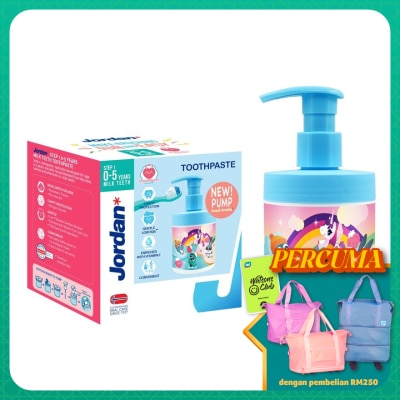 JORDAN Kids Step 1 0-5 Years Toothpaste Pump Strawberry 188g