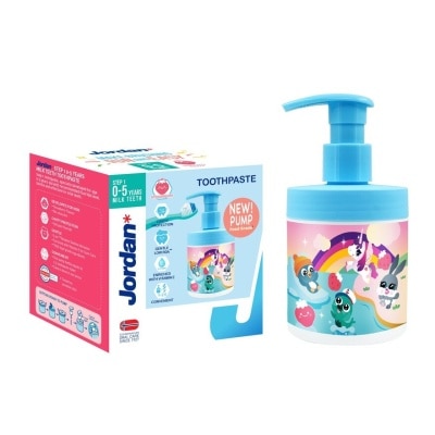 JORDAN Kids Step 1 0-5 Years Toothpaste Pump Strawberry 188g