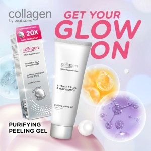 collagen and glutathione peeling cream watsons COLLAGEN BY WATSONS, White Regeneration Vitamin C Plus & Niacinamide  Purifying Peeling Gel 100g