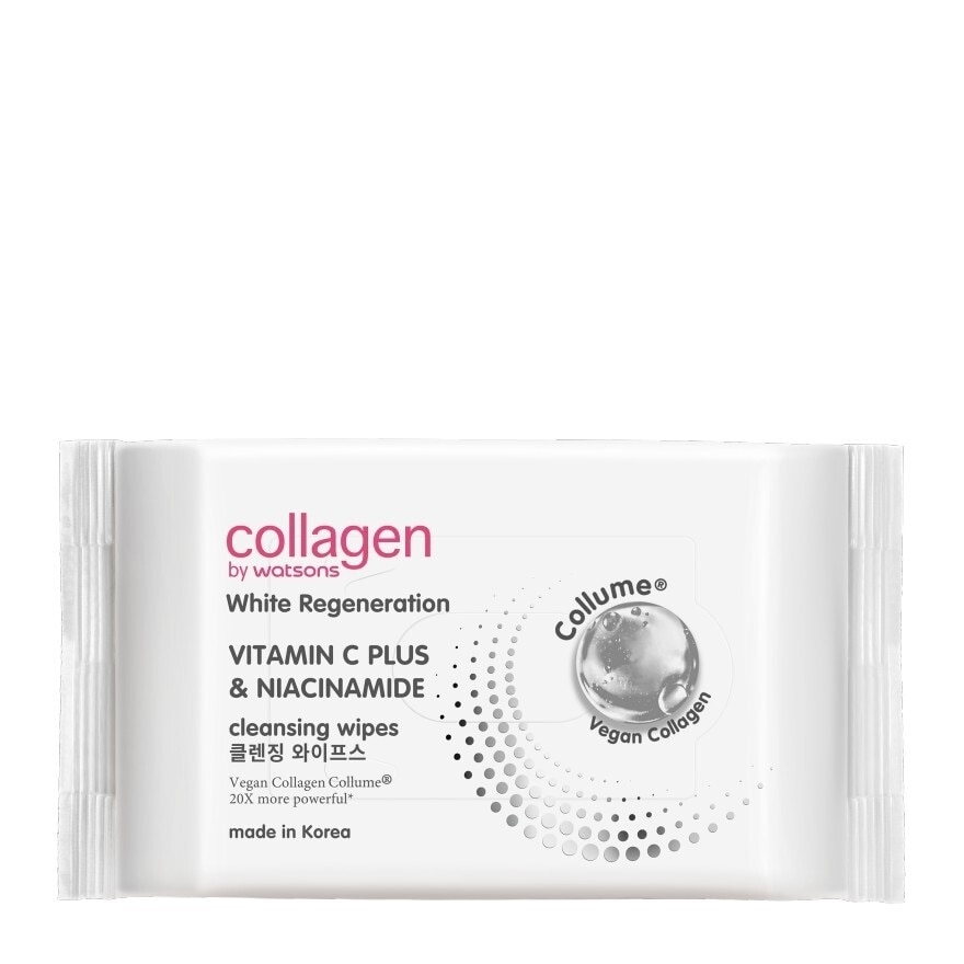 White Regeneration Vitamin C Plus & Niacinamide Cleansing Wipes 30s