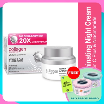 COLLAGEN BY WATSONS White Regeneration Vitamin C Plus & Niacinamide Illuminating Night Cream 50g