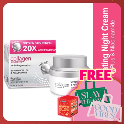 COLLAGEN BY WATSONS White Regeneration Vitamin C Plus & Niacinamide Illuminating Night Cream 50g