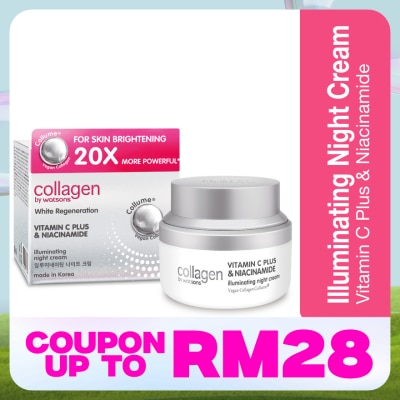 COLLAGEN BY WATSONS White Regeneration Vitamin C Plus & Niacinamide Illuminating Night Cream 50g