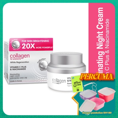 COLLAGEN BY WATSONS - White Regeneration Vitamin C Plus & Niacinamide Illuminating Night Cream 50g