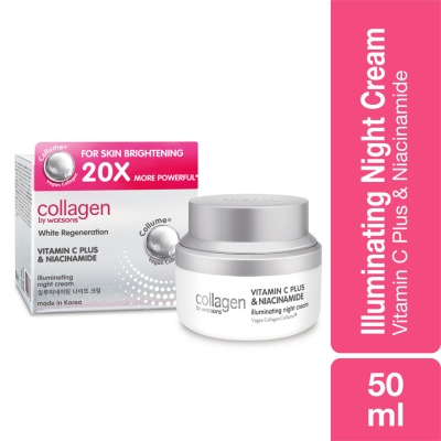COLLAGEN BY WATSONS White Regeneration Vitamin C Plus & Niacinamide Illuminating Night Cream 50g image