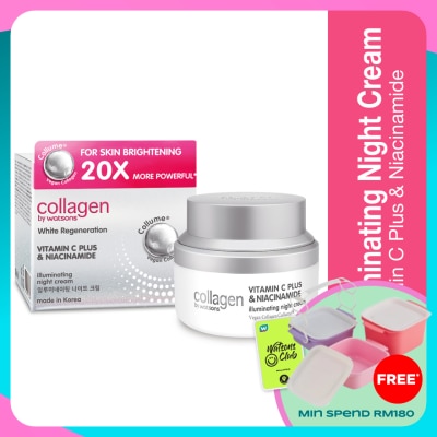 COLLAGEN BY WATSONS White Regeneration Vitamin C Plus & Niacinamide Illuminating Night Cream 50g