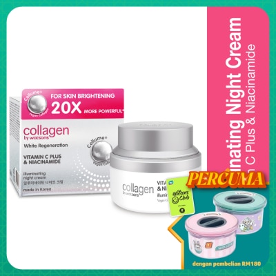 COLLAGEN BY WATSONS White Regeneration Vitamin C Plus & Niacinamide Illuminating Night Cream 50g