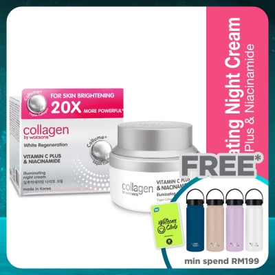 COLLAGEN BY WATSONS White Regeneration Vitamin C Plus & Niacinamide Illuminating Night Cream 50g