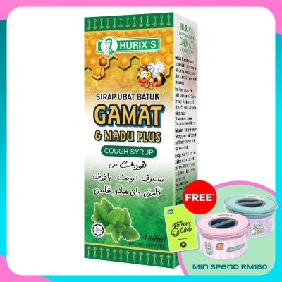 HURIX'S Gamat & Madu Plus Cough Syrup 180ml