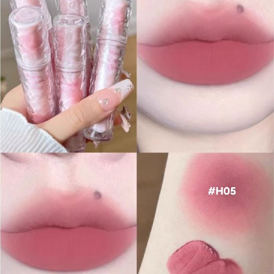 Small Powder Gauze Fog Point Lip Glaze Dew Rose H05