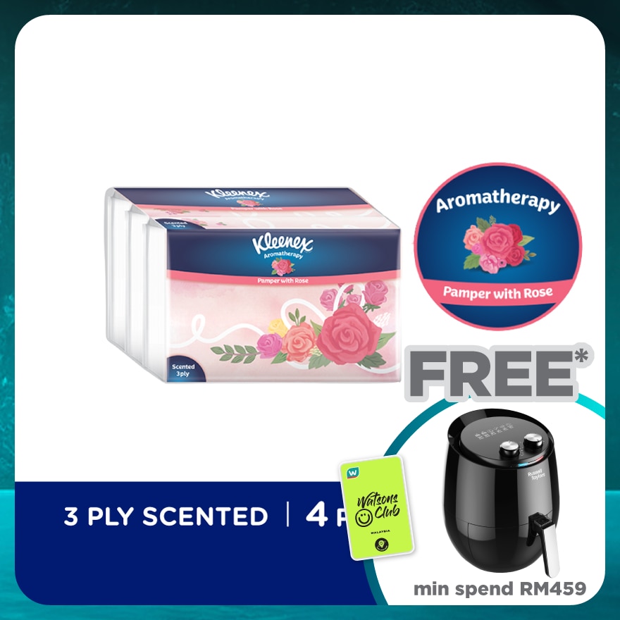Facial Tissue Soft Pack Rose Aroma 3Ply (4x44s)