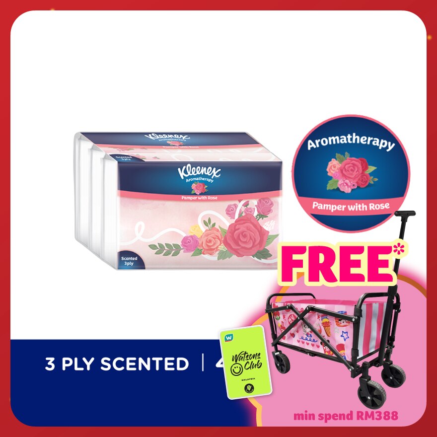Facial Tissue Soft Pack Rose Aroma 3Ply (4x44s)