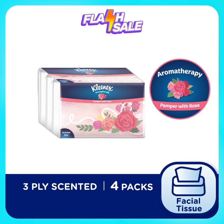 Facial Tissue Soft Pack Rose Aroma 3Ply (4x44s) image