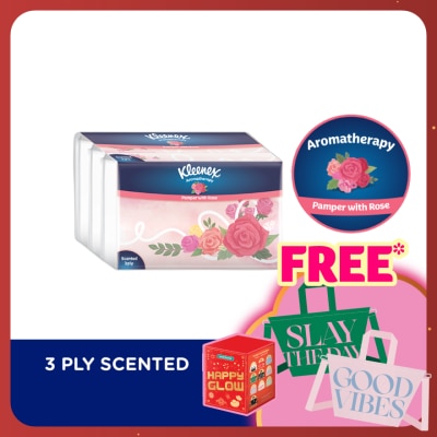 KLEENEX Facial Tissue Soft Pack Rose Aroma 3Ply (4x44s)