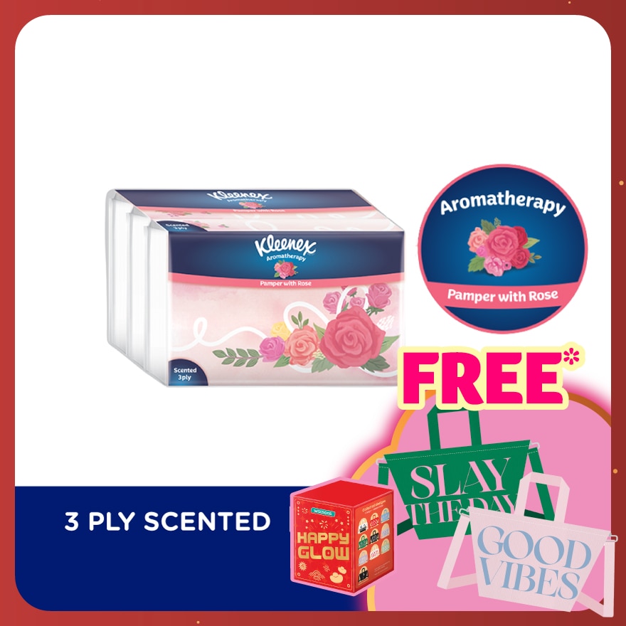 Facial Tissue Soft Pack Rose Aroma 3Ply (4x44s)