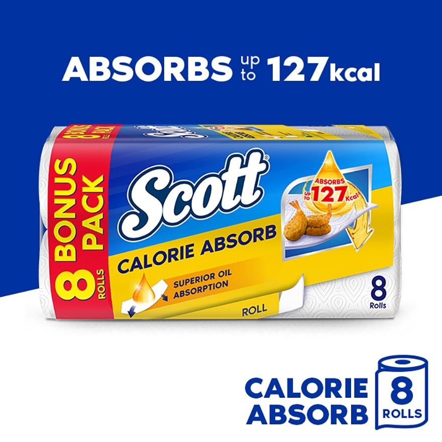 Calorie Absorb Kitchen Towel (50s x 8 Rolls)