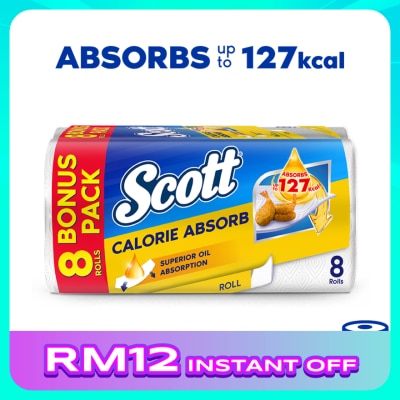 SCOTT Calorie Absorb Kitchen Towel (50s x 8 Rolls)