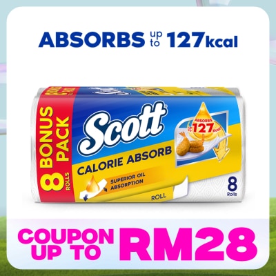SCOTT Calorie Absorb Kitchen Towel (50s x 8 Rolls)