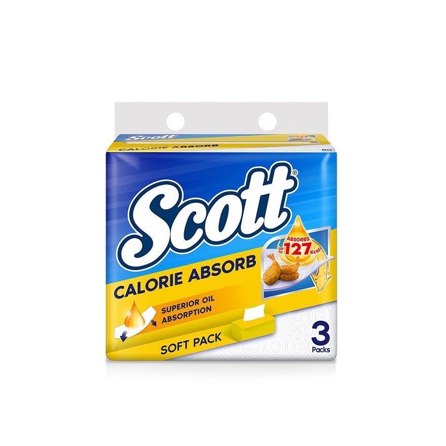 Calorie Absorb Kitchen Towel Softpack (80s x 3 Packs)
