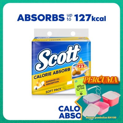 SCOTT - Calorie Absorb Kitchen Towel Softpack (80s x 3 Packs)