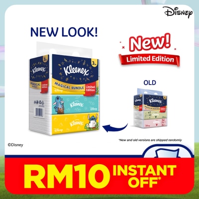 KLEENEX Facial Tissue Soft Box Limited Edition 3PLY 100s x 4