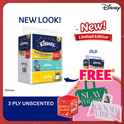 KLEENEX Facial Tissue Soft Box Limited Edition 3PLY 100s x 4