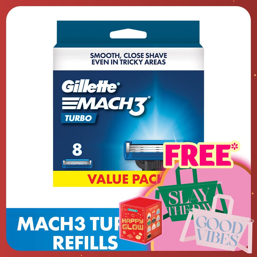 Mach 3 Turbo 3D Blades Refill 8s