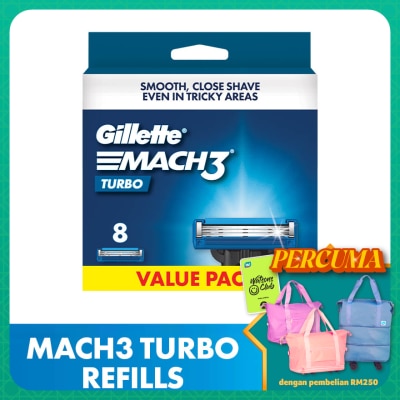 GILLETTE - Mach 3 Turbo 3D Blades Refill 8s