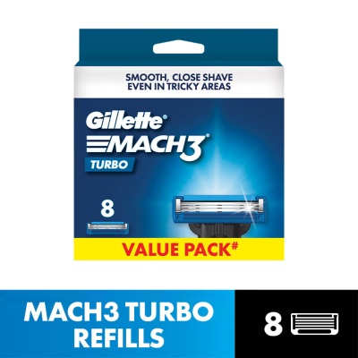 GILLETTE - Mach 3 Turbo 3D Blades Refill 8s