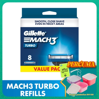 GILLETTE - Mach 3 Turbo 3D Blades Refill 8s