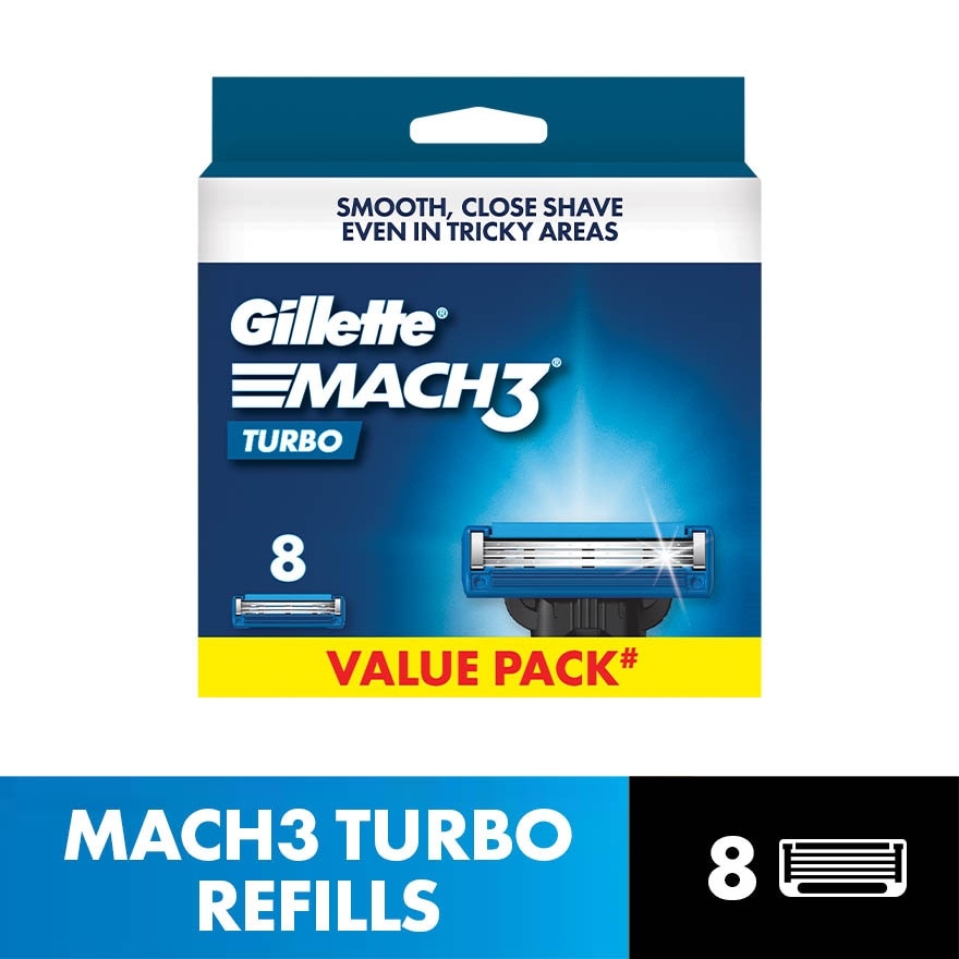 Mach 3 Turbo 3D Blades Refill 8s