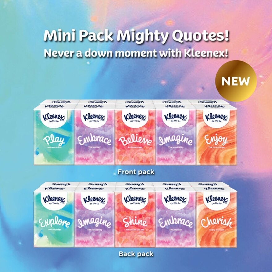 Hanky Pack Pocket Tissue 3 Ply 9s x 10 Packs Travel Tissue Mini Pack image