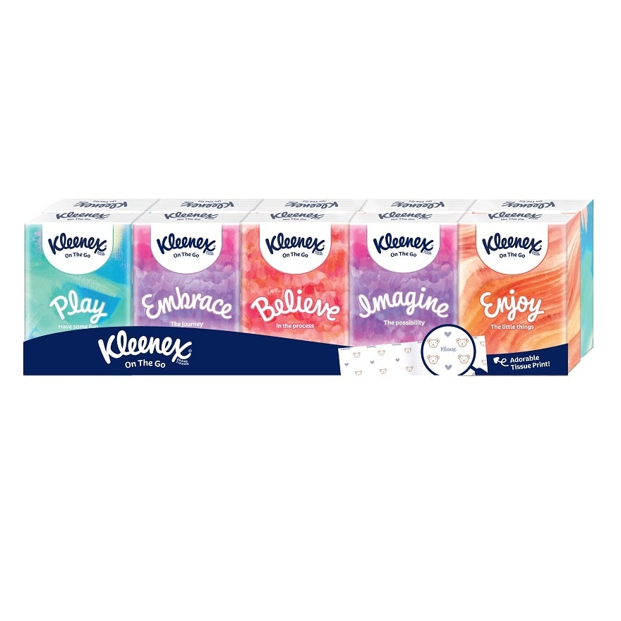 Hanky Pack Pocket Tissue 3 Ply 9s x 10 Packs Travel Tissue Mini Pack