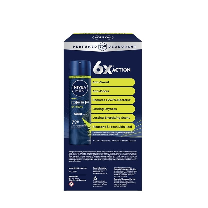 Deodorant Spray Deep Extreme 2x150ml